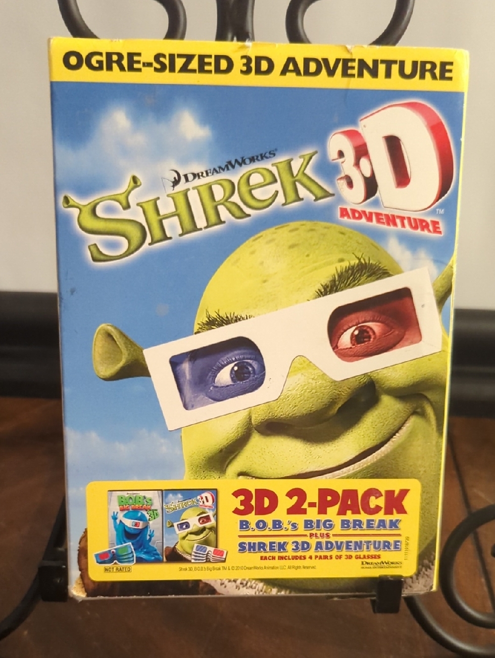 NWT DreamWorks Shrek 3D Adventure & B.O.B.'s Big Break DVD 2-Pack - SEALED